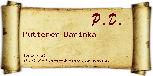 Putterer Darinka névjegykártya